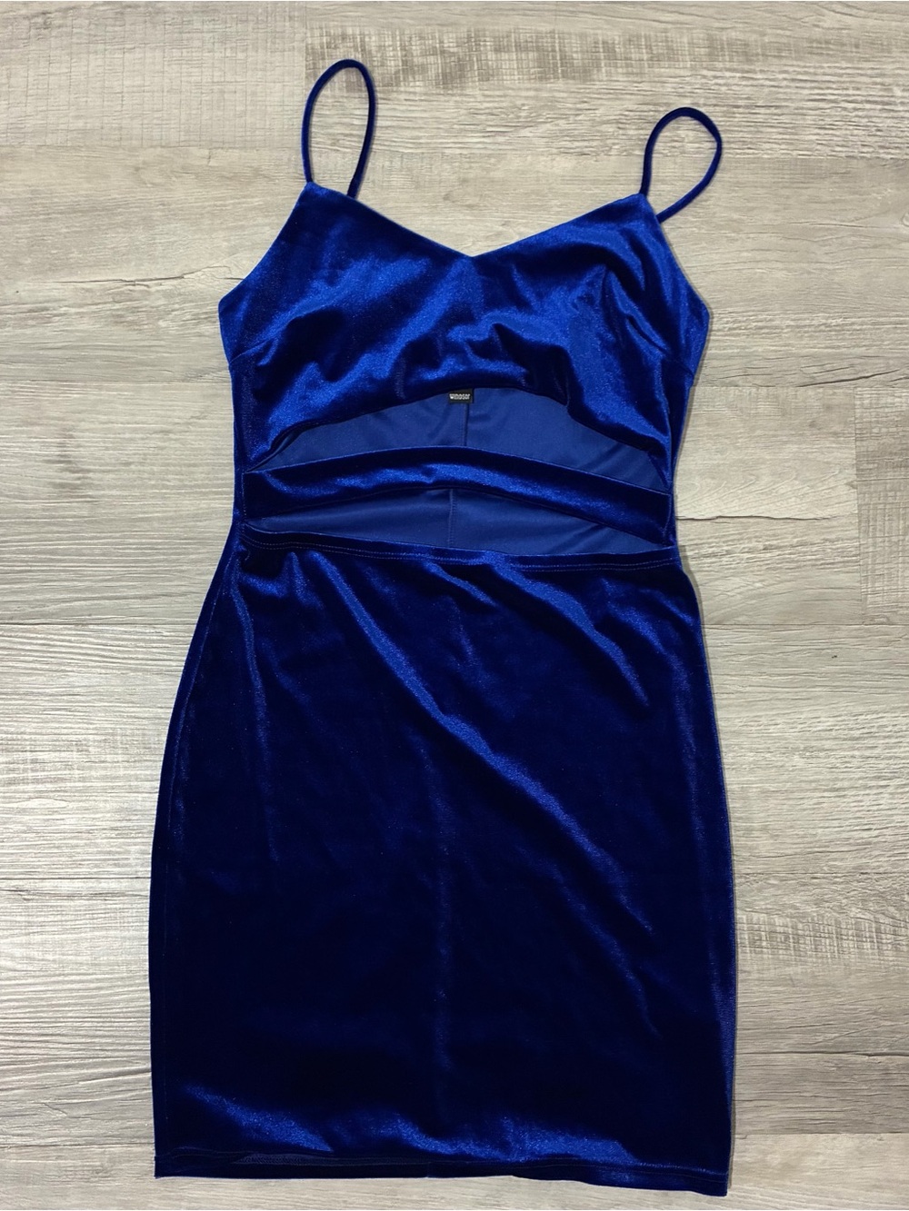 windsor velvet cut out mini dress